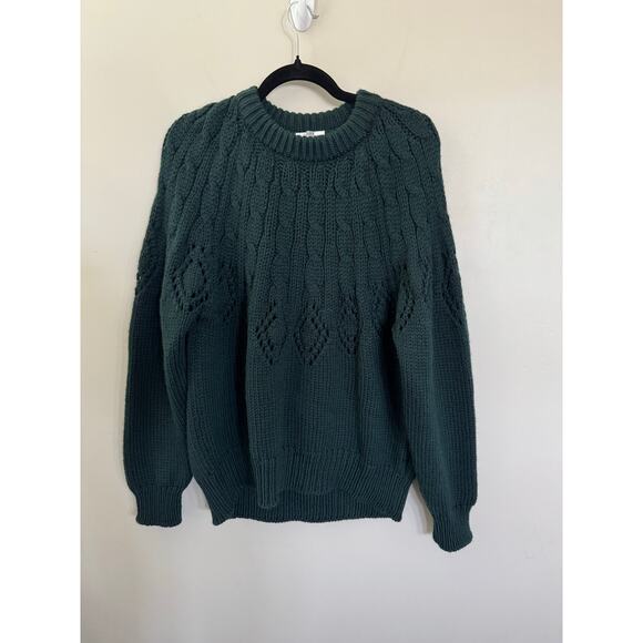 NWOT A.L.C. Montie Merino Wool Cable Knit
Sweater in Deep Emerald SZ S - Picture 8 of 9